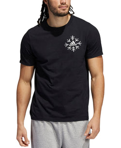 Adidas Holiday Snowflake Logo Graphic T-shirt Black thumbnail 1