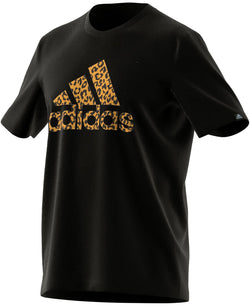 Adidas Leopard Print Badge Of Sport T-shirt Black thumbnail 2