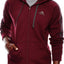 Adidas Maroon/Dark Solid Grey Essentials Fleece Full Zip Hoodie