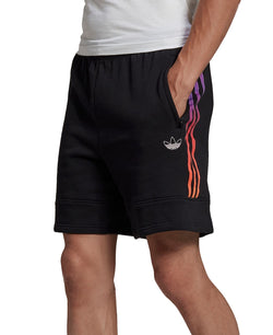 Adidas Ombr Stripe Foundation Sweat Shorts Black/Multi thumbnail 1