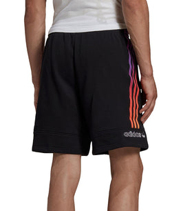 Adidas Ombr Stripe Foundation Sweat Shorts Black/Multi thumbnail 2
