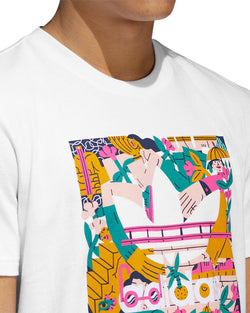 Adidas Originals Edgewood Logo Graphic Tee White/Pink thumbnail 2