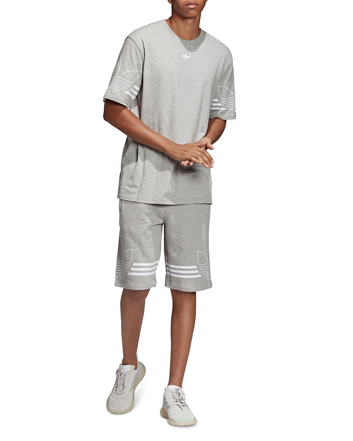 Adidas Originals Outline Logo Shorts Gray