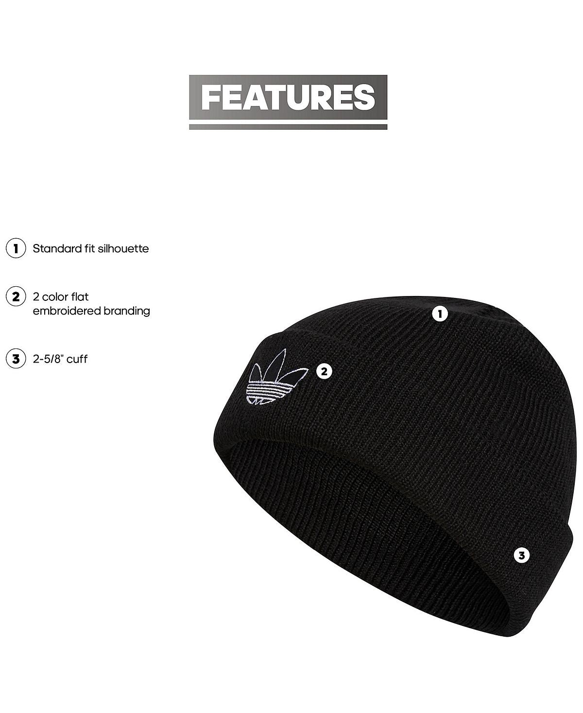 Adidas Originals Sunday Cuff Beanie Black