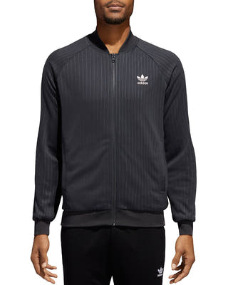Adidas Originals Warped Stripes Reversible Track Jacket Carbon Black