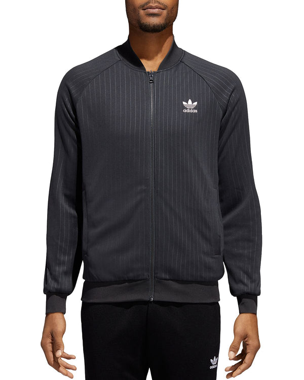 Adidas Originals Warped Stripes Reversible Track Jacket Carbon Black