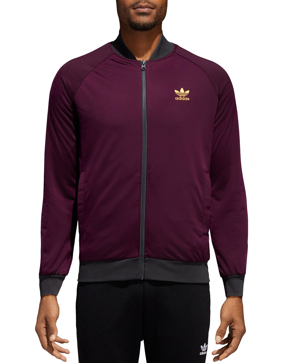 Adidas Originals Warped Stripes Reversible Track Jacket Carbon Black
