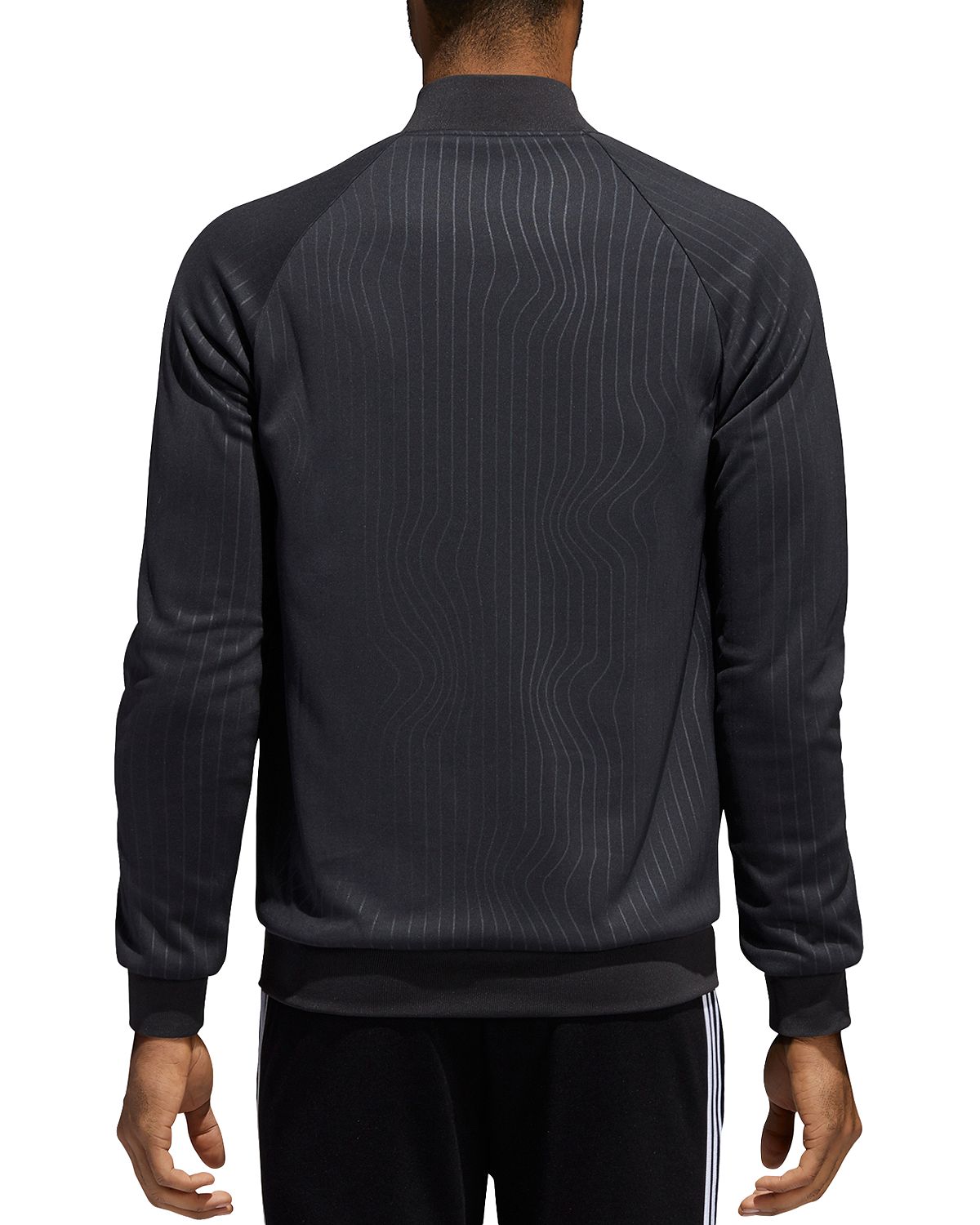 Adidas Originals Warped Stripes Reversible Track Jacket Carbon Black