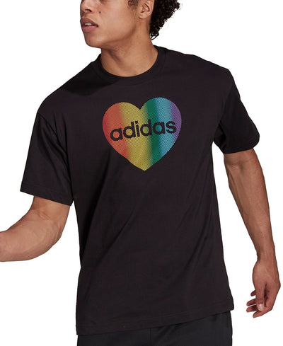 Adidas Pride Rainbow Heart T-shirt Black/Multi