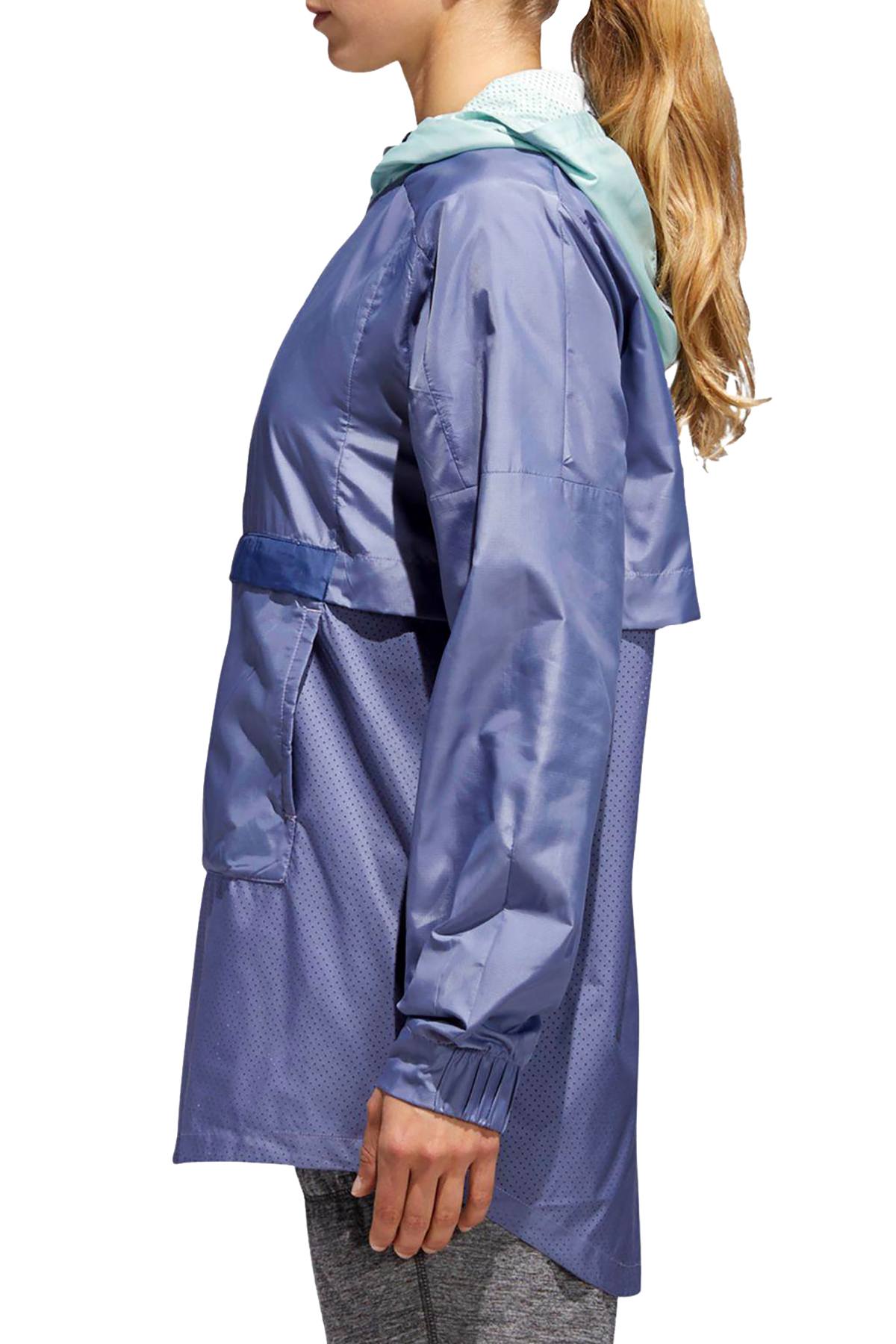 Adidas Raw Indigo ID ColorBlocked Half Zip Windbreaker