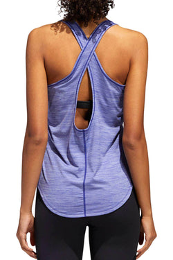 Adidas Real Purple Performer 3 Stripes X-Back Tank Top thumbnail 3