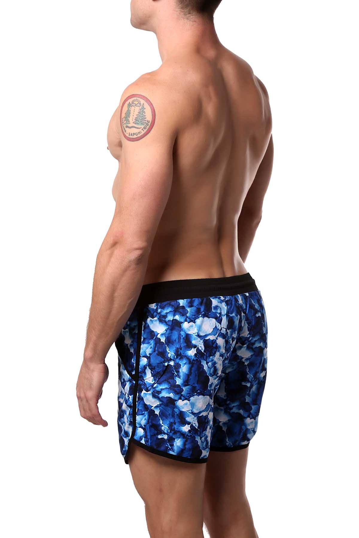 Adonis Blue Floral Swim Short