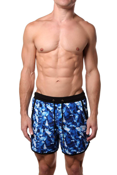 Adonis Blue Floral Swim Short