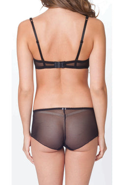 Affinitas Black Coco Embroidered Balconette Bra thumbnail 4