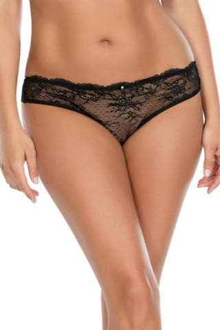 Affinitas Black Lace Thong
