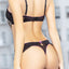 Affinitas Georgina Black & Violet Thong