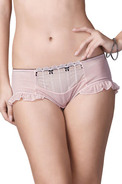 Affinitas Georgina Nude & Black Embroidered Boyshort Panty thumbnail 2