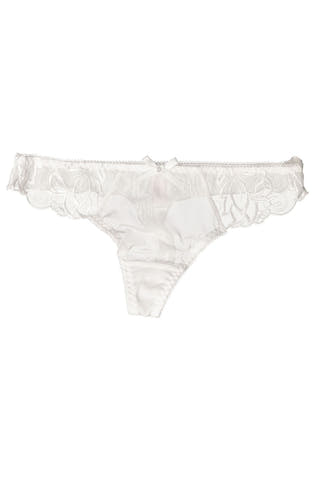 Affinitas White Mesh/Lace Thong