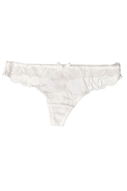 Affinitas White Mesh/Lace Thong thumbnail 1