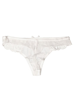Affinitas White Mesh/Lace Thong thumbnail 2