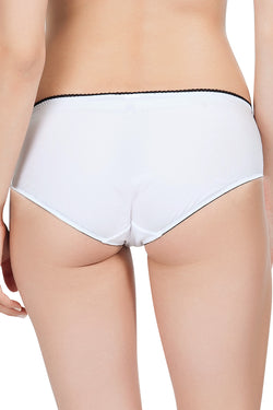 Affinitas White Nelly Embroidered Hipster Panty thumbnail 4