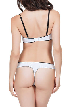 Affinitas White Nelly Embroidered Thong thumbnail 3