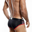 Agacio Black/Red Front-Printed Bikini Brief