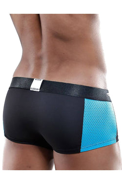 Agacio Black/Turquoise Mesh-Panel Boxer Trunk thumbnail 3