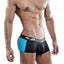 Agacio Black/Turquoise Mesh-Panel Boxer Trunk