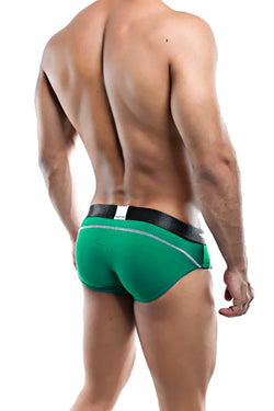 Agacio Green/Black Nylon Bikini Brief thumbnail 2