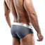 Agacio Grey/Silver Mesh-Insert Bikini Brief
