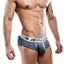 Agacio Grey/Silver Mesh-Insert Bikini Brief