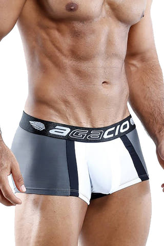 Agacio Grey/White Architectural Boxer Trunk