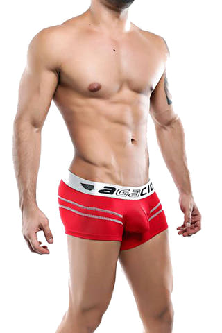 Agacio Red/Silver Boxer Trunk