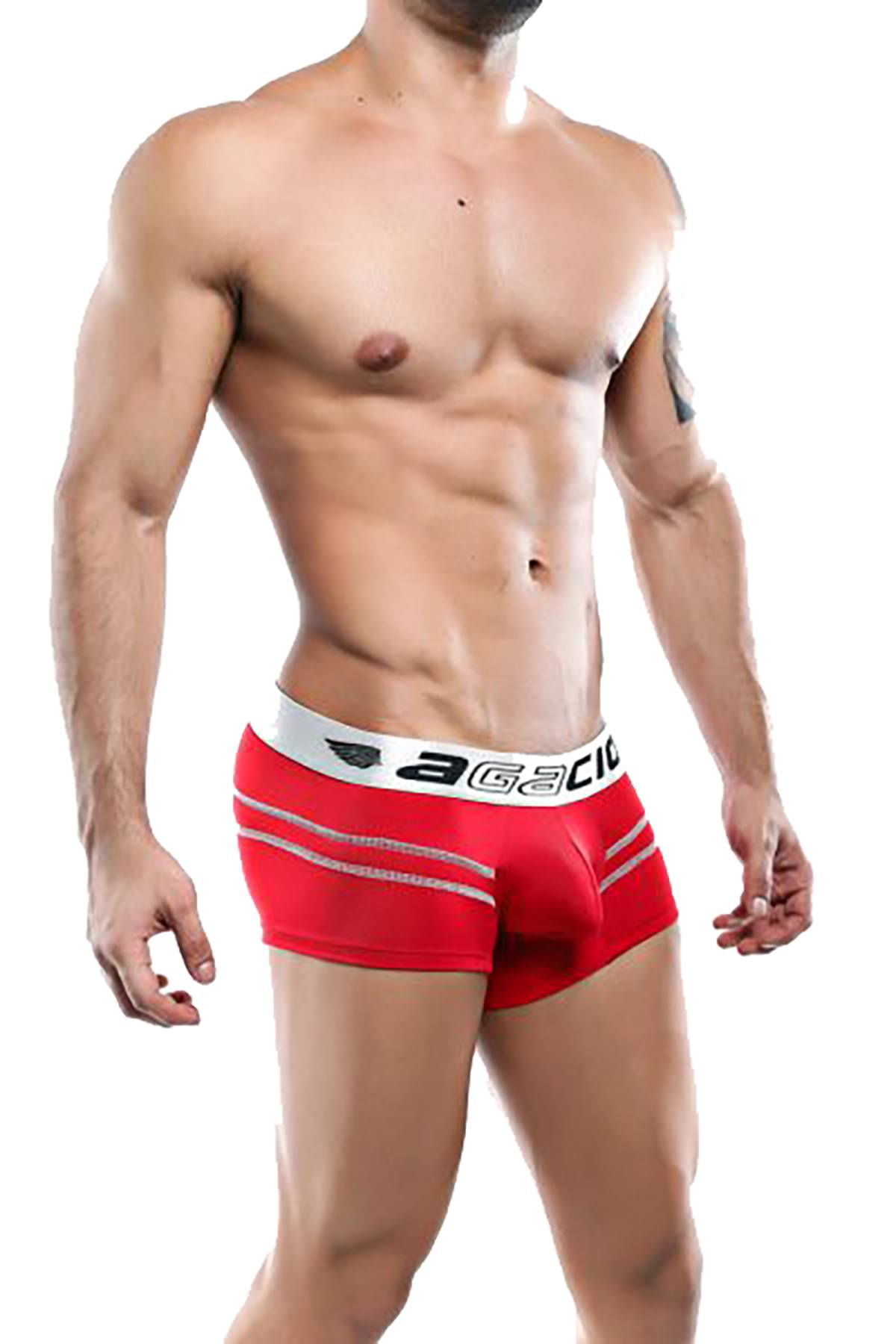 Agacio Red/Silver Boxer Trunk