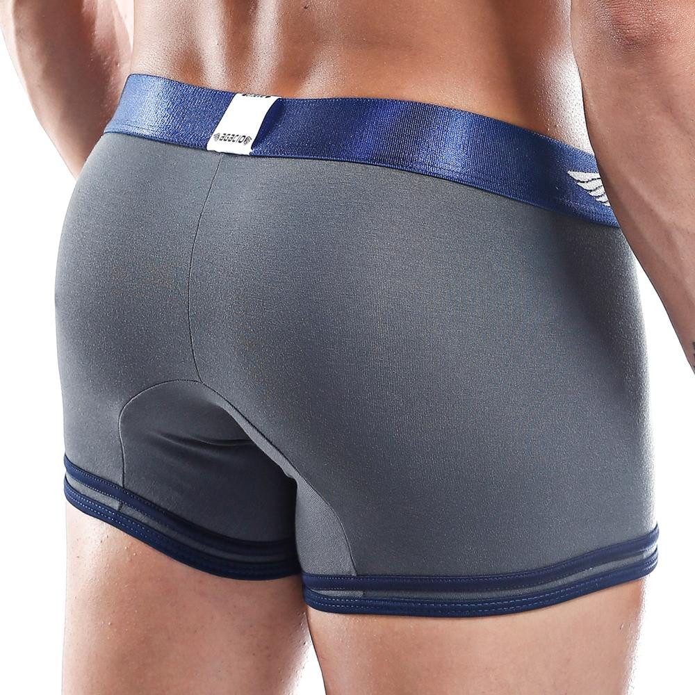 Agacio Retro Contrast Trunk in Grey/Navy