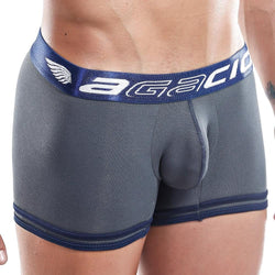 Agacio Retro Contrast Trunk in Grey/Navy thumbnail 1