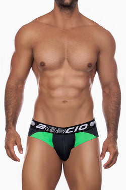 Agacio Spirituality Brief in Black/Green thumbnail 1