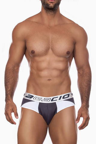 Agacio Spirituality Brief in Grey/White