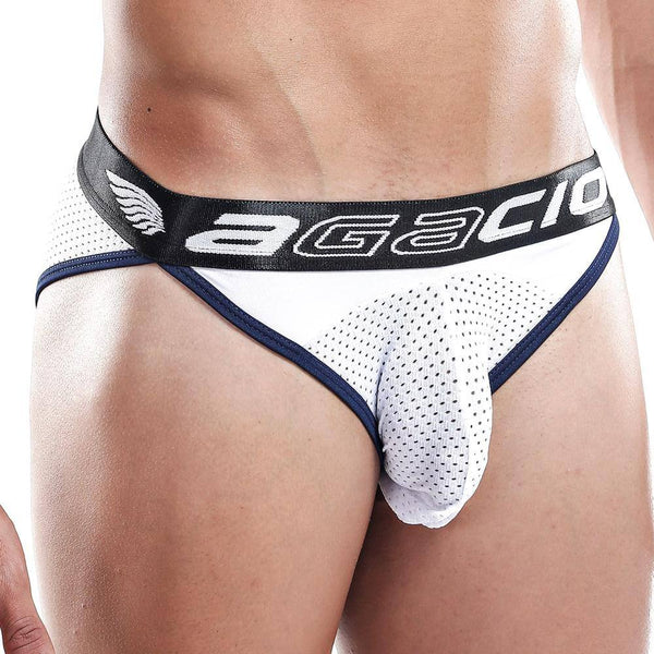 Agacio Sport Mesh Bikini Brief in White