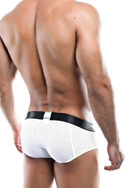 Agacio Sport Mesh Brief in White thumbnail 2