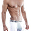 Agacio Sport Mesh Pouch Boxer Brief in White/Turquoise