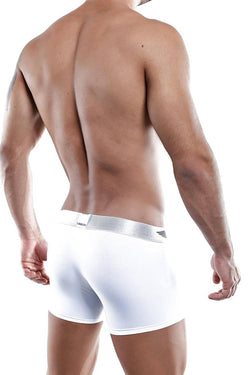 Agacio Sport Mesh Pouch Boxer Brief in White/Turquoise thumbnail 2