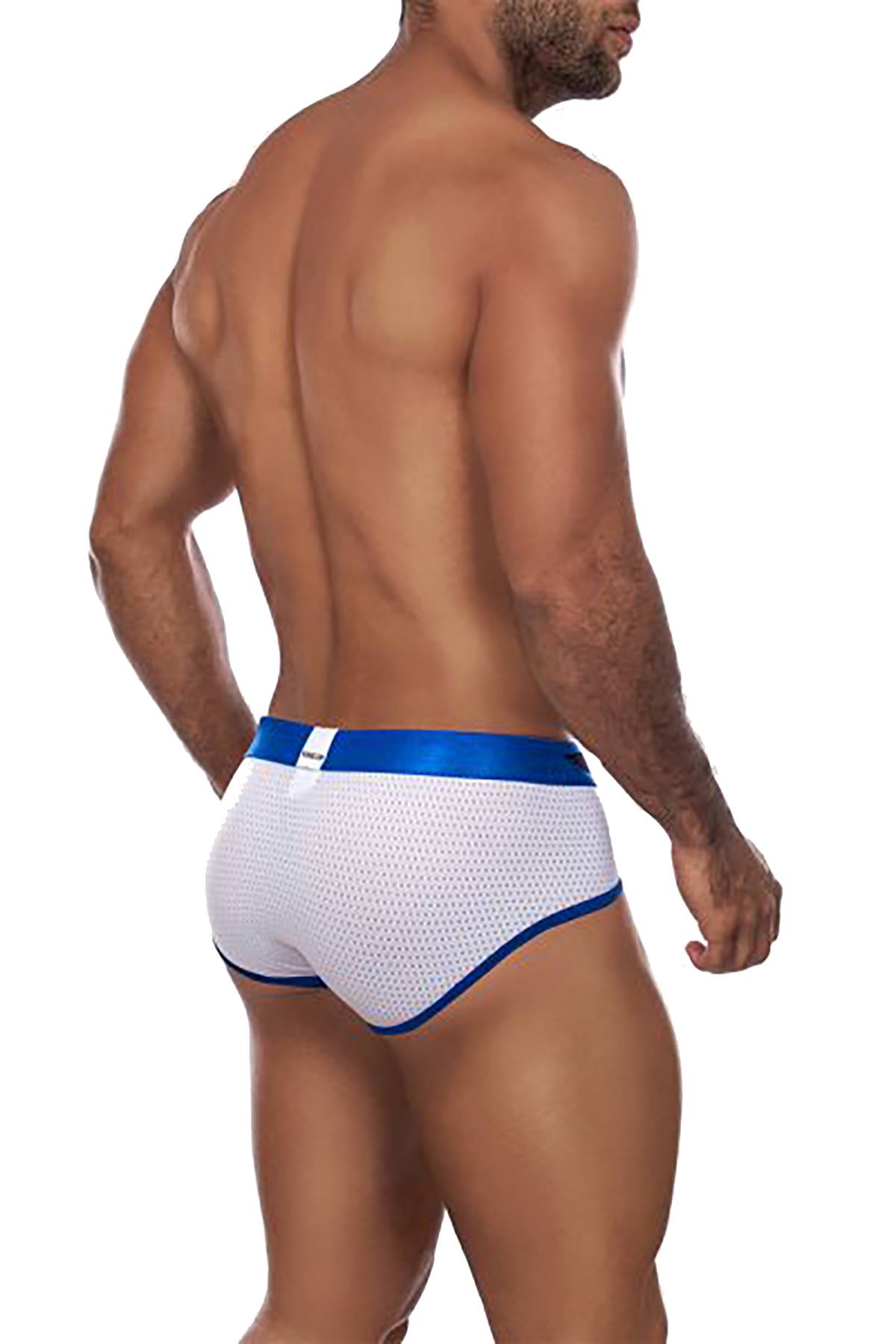 Agacio White/Royal Warm Mesh Brief
