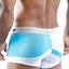 Agacio White/Turquoise Asymmetric Boxer Trunk