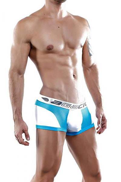 Agacio White/Turquoise Boxer-Trunk