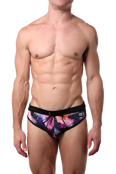 Alexander Cobb Black/Purple Crete2 Swim Brief
