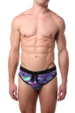 Alexander Cobb Black/Purple Wings Swim Brief thumbnail 1