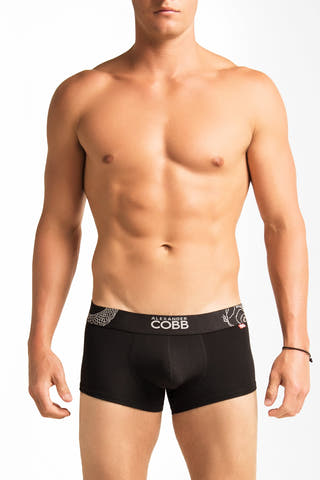 Alexander Cobb Black Short Boxer Trunk
