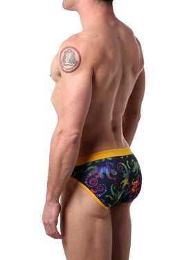 Alexander Cobb Black/Yellow Mythos Swim Brief thumbnail 2